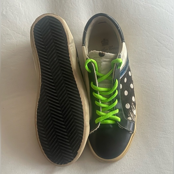 Rare Leather Crown Sneaker shoes size 39 8.5 made in Italy Original $360+ - Picture 11 of 14